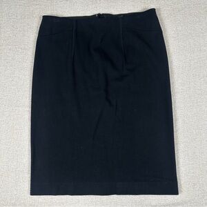 Ann Taylor Black Pencil Skirt Womens Career Work Office Classic
